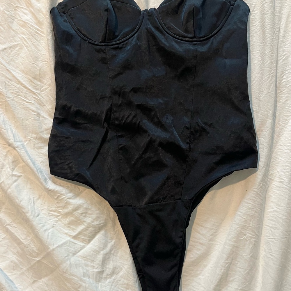 Zara Black Corset Bodysuit